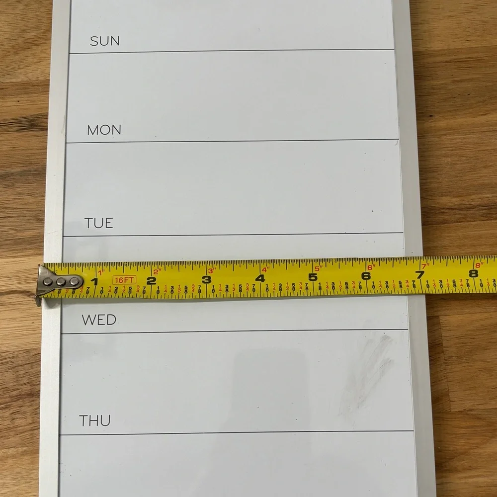 Days of the Week Dry Erase Board Calendar and Cork Board